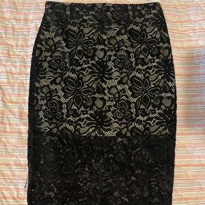 Elegant Black Lace Skirt